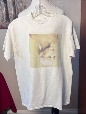 Ariana Grande Sweetener Tour 2018 White Tee with Soft Pastel Portrait Collection